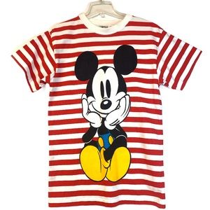 Vintage Mickey & Co Mouse Mens Striped T Shirt S